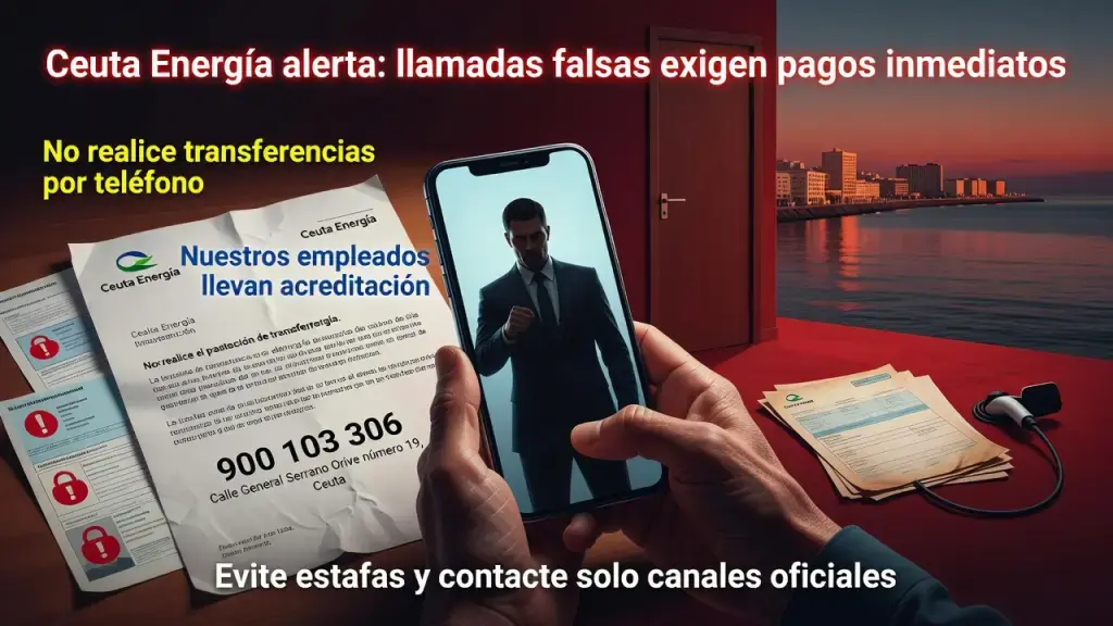 Ceuta Energía alerta de llamadas falsas que exigen pagos inmediatos a sus clientes
